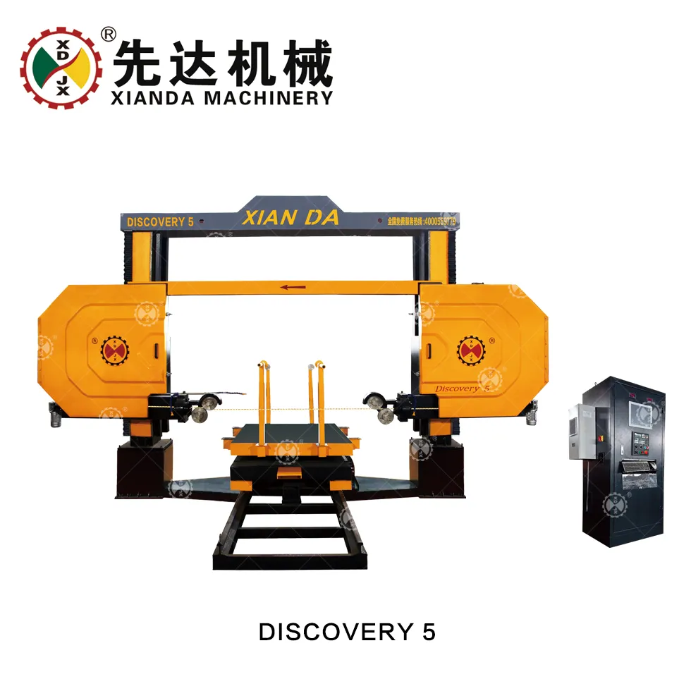 Automatic Smart Monoblock 5 Axis CNC Bridge Saw Cutting Machine for Granite Marble Quartz with 3400*2000*180mm Max Processing Size 15kw Motor 380V Power 4