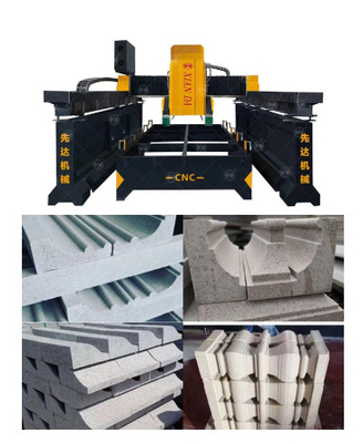 3 оси CNC двойной балковый мостовой тип линейной резки и фрезерной машины