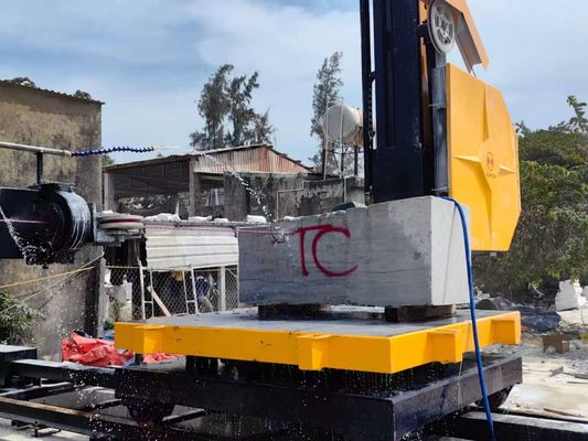 CNC Diamond Wire Saw Machine с 4 летящими колесами для промышленной резки камня