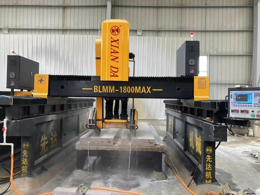 3 оси 220V 15kw CNC мостовой тип линейный режущий и фрезерный аппарат для гранита и мрамора