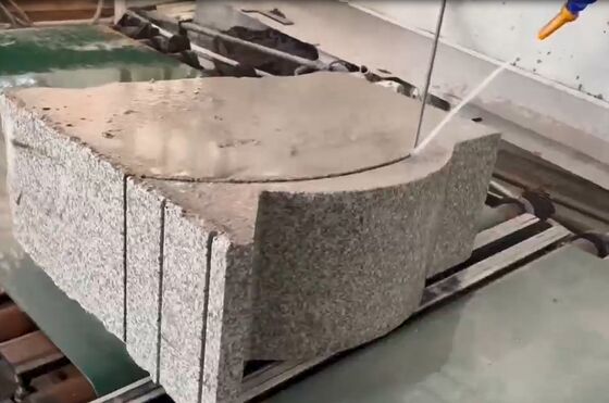 Вертикальный станок для алмазной канатной пилы с ЧПУ для криволинейного бордюрного камня