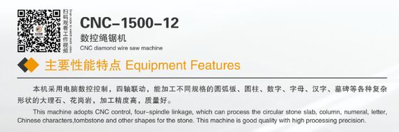 Компактный 4-осевой станок для резки алмазной проволокой для профилирования мрамора и гранита - Малая машина для резки камня с сертификатом CE