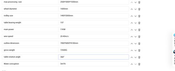 Монопроводная пила с ЧПУ с 4-осевой связью 2500x3000x1500 мм для обработки каменного резания