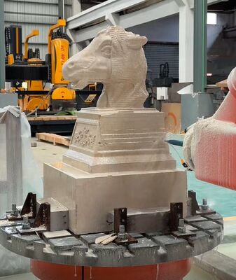 6-осевой роботизированный станок для резки камня с ЧПУ, интерполяционным управлением и шпинделем BT40 для крупномасштабной резьбы до 3100 мм