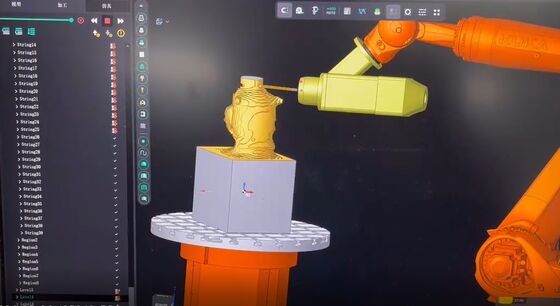 6-осевой роботизированный станок для резки камня с ЧПУ, интерполяционным управлением и шпинделем BT40 для крупномасштабной резьбы до 3100 мм