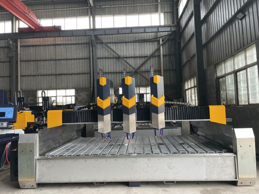 Станок для резки камня с ЧПУ с точностью 0,02 мм, скоростью воздуха 15 м/мин, электрической мощностью для точной гравировки