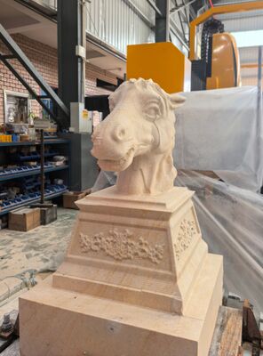 6-осевой роботизированный станок для резки камня с ЧПУ, интерполяционным управлением и шпинделем BT40 для крупномасштабной резьбы до 3100 мм