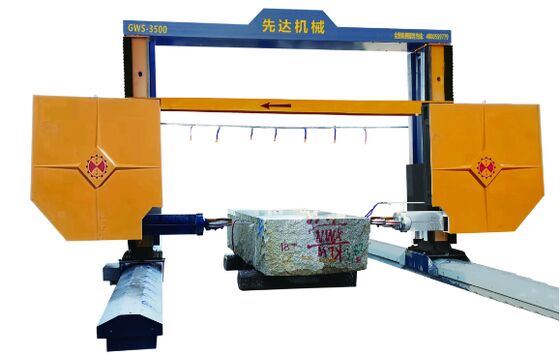 Gantry Movable Diamond Wire Saw Machine with 3500*3500*2200mm Max Processing Size and CNC/PLC Control for High Precision Stone Cutting