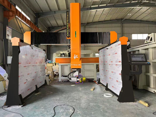 Промышленная 5-осевая CNC машина для резки камня FAEM-3320, быстрая обработка для 3D-фигуры Будды и скульптуры монумента