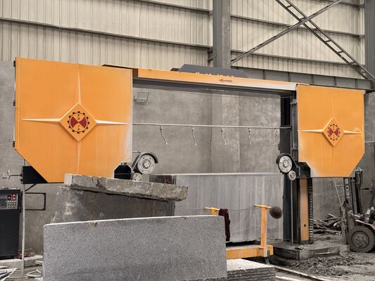 ПЛК Управление Diamond Wire Saw Machine для гранитного мрамора с 3500x3500x1800 мм Максимальный размер обработки и 15KW главный мотор