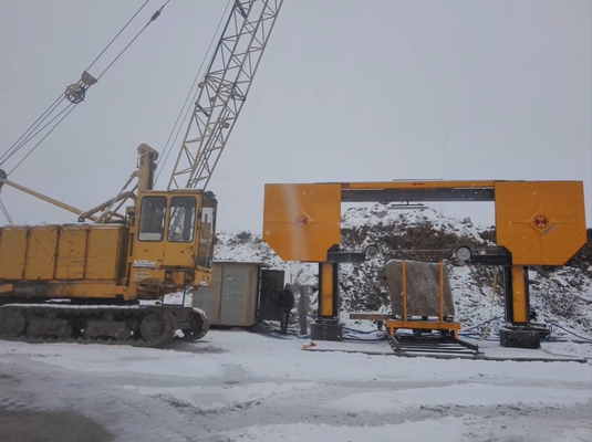 ПЛК Управление Diamond Wire Saw Machine для гранитного мрамора с 3500x3500x1800 мм Максимальный размер обработки и 15KW главный мотор