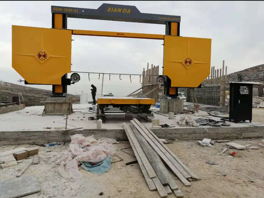 ПЛК Управление Diamond Wire Saw Machine для гранитного мрамора с 3500x3500x1800 мм Максимальный размер обработки и 15KW главный мотор