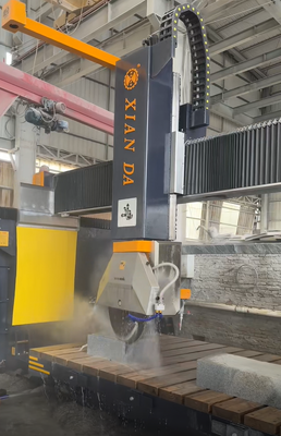 5-осевая CNC-машина для резки мостовой пилы с вращением лезвия на 360° и размером обработки 3200x2000 мм для изготовления камня