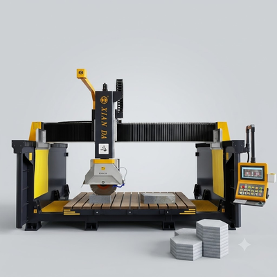 5-осевая CNC-машина для резки мостовой пилы с вращением лезвия на 360° и размером обработки 3200x2000 мм для изготовления камня