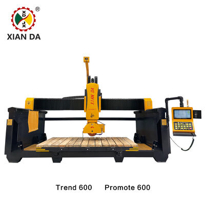 Станок для резки камня Xianda Trend 600 и Promote 600 с 5-осевым ЧПУ для гранита, кварца, столешниц, фрезерования форм из искусственного камня