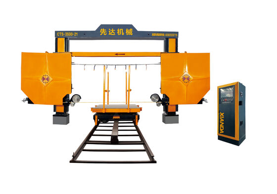 CTS-3500 Four-Axis CNC Diamond Wire Saw Machine with 15KW Main Motor and 50-Ton Screw-Drive Worktable for 3500*3500*2100mm Stone Cutting