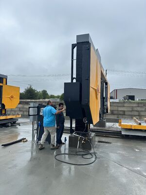 CTS-3500 Four-Axis CNC Diamond Wire Saw Machine with 15KW Main Motor and 50-Ton Screw-Drive Worktable for 3500*3500*2100mm Stone Cutting