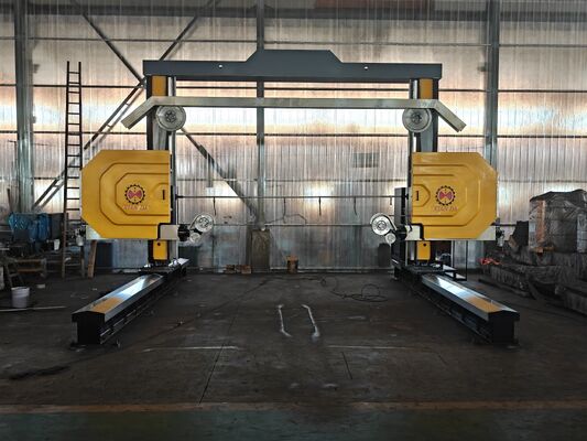Gantry-Movable CNC Diamond Wire Saw Block Cutting Machine with 3500×3500×2200mm Max Processing Size and PLC/CNC Control