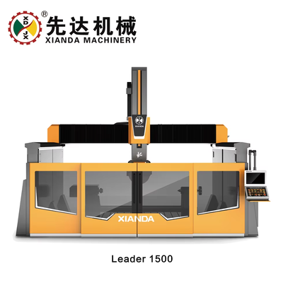 Leader 1500 1500CM 5 Axis CNC Stone Machining Center Granite Marble Quartz Cutting Milling Equipment For Countertop Roman Column